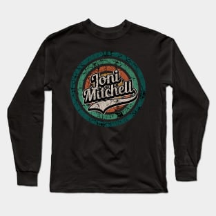 Joni Mitchell // Retro Circle Crack Vintage Long Sleeve T-Shirt